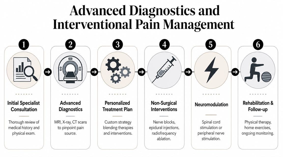 how to heal back pain pain management That's the ultimate endpoint when people ask how to heal back pain. Not zero sensation forever. Not a miracle cure. A back that is understood, treated appropriately, and supported well enough that it no longer dominates daily life. How to Heal Back Pain: A Guide for Illinois Residents A flowchart showing a six-step process for advanced diagnostics and interventional pain management treatment pathways.