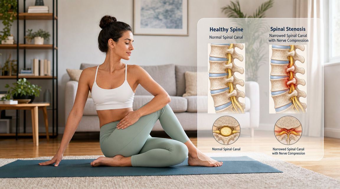 how to help spinal stenosis spine anatomy That's the practical answer to how to help spinal stenosis. Start with the basics. Measure function, not just pain. Escalate when walking and standing keep getting worse. Match the treatment to the structure that's causing the problem. And make sure one clinician is looking at the whole picture. How to Help Spinal Stenosis: A Patient’s Guide to Relief A woman stretching on a yoga mat next to an anatomical illustration comparing a healthy spine with spinal stenosis.