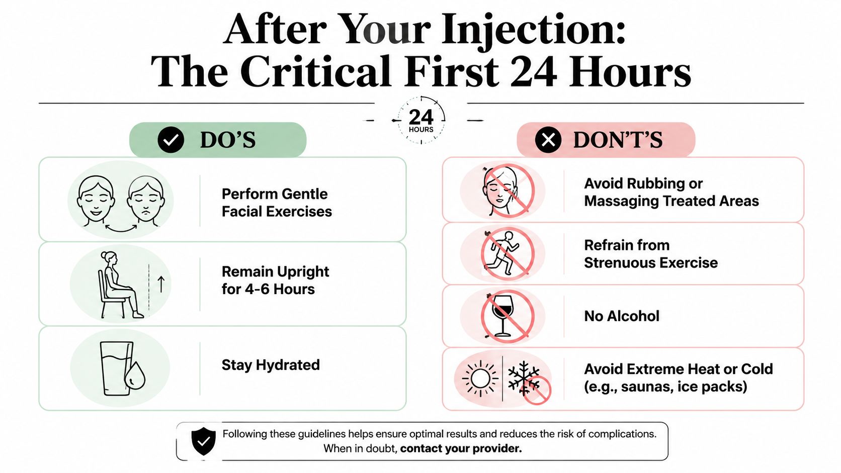 how to prepare for botox injections aftercare guide If you're getting ready for your first Botox treatment for migraine or cervical dystonia, you're probably not wondering about beauty trends. You're wondering whether you need to stop a medication, whether you can drive yourself, how sore you'll be afterward, and whether this will interfere with the rest of your care. How to Prepare for Botox Injections? Your 2026 Guide A helpful infographic outlining do's and don'ts during the first 24 hours after receiving a Botox injection.