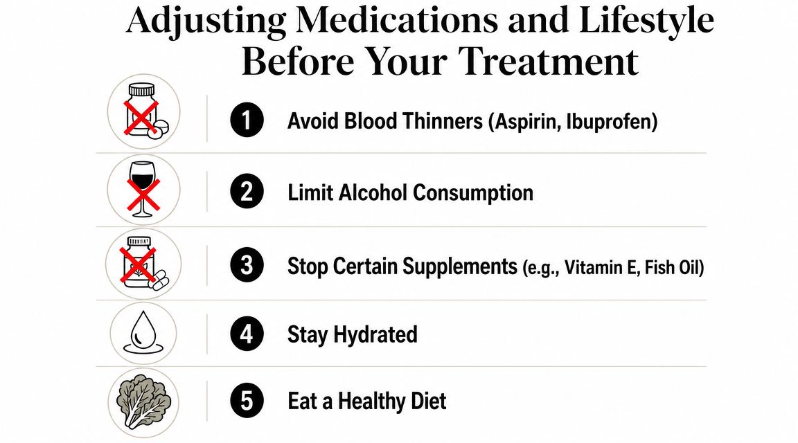 how to prepare for botox injections treatment prep If you're getting ready for your first Botox treatment for migraine or cervical dystonia, you're probably not wondering about beauty trends. You're wondering whether you need to stop a medication, whether you can drive yourself, how sore you'll be afterward, and whether this will interfere with the rest of your care. How to Prepare for Botox Injections? Your 2026 Guide A guide listing five health tips to follow before undergoing medical treatment, including dietary and medication adjustments.